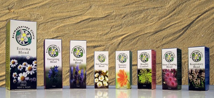 Range of original aromatherapy blends designed by Aromatherapy Clinic